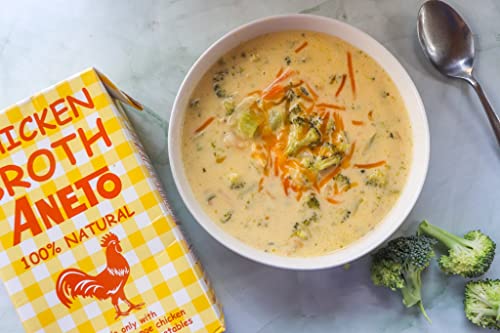 Aneto 100% Natural Chicken Broth, 33.83 Ounce (1 Pack)
