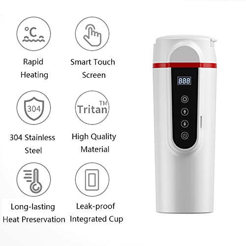 Taza térmica eléctrica para auto 420 ml negra miniatura 3