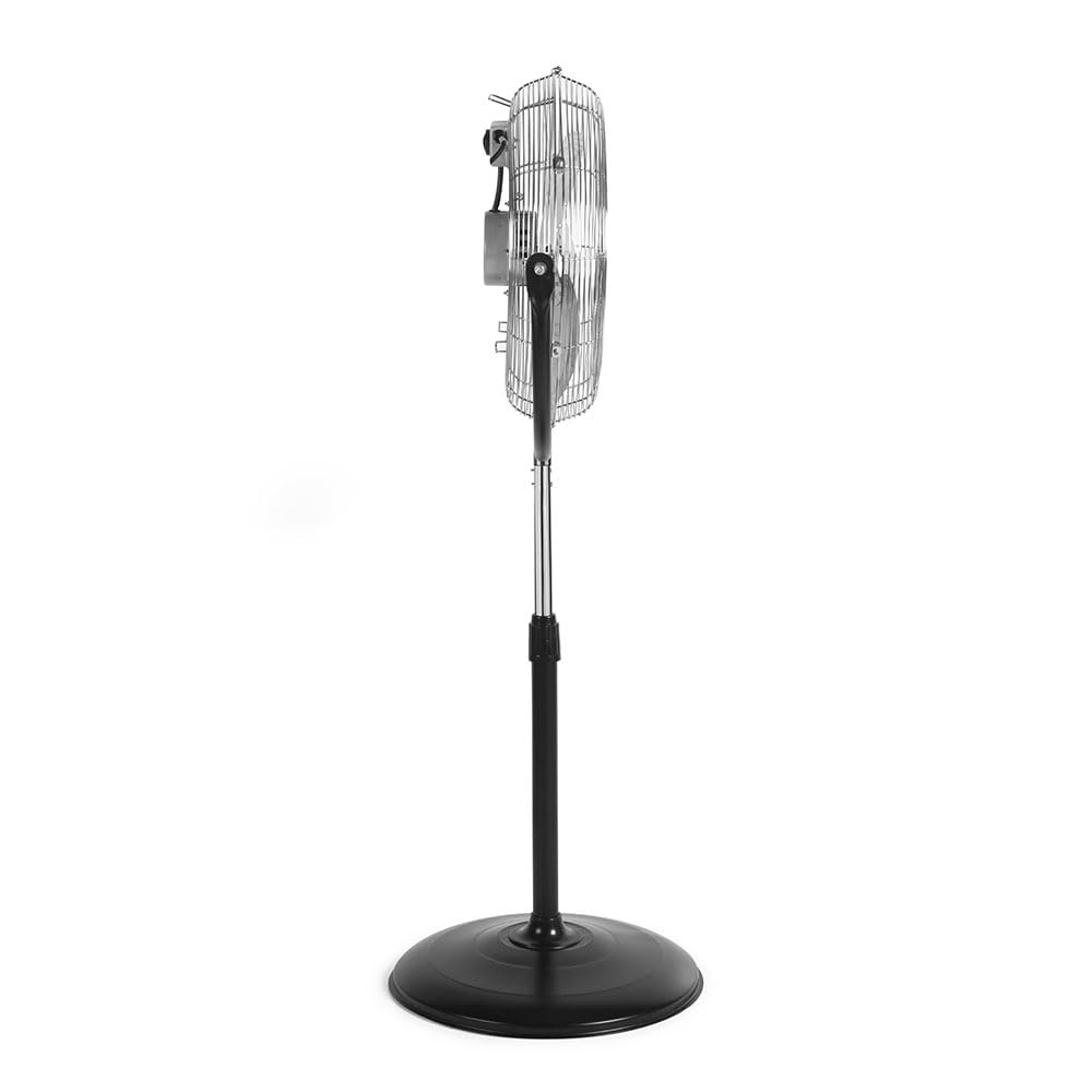 Orbegozo PWS 1950 - Ventilador de pie industrial, 3 velocidades, aspas metálicas, asa de transporte, 155 W, negro y plateado