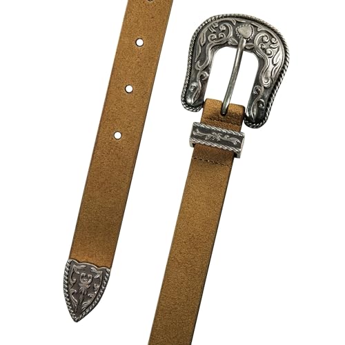 Image of Lucky Brand Women's Western Leather Belt | Classic | Fashion | Vintage | Buffalo Leather | Western-Inspired