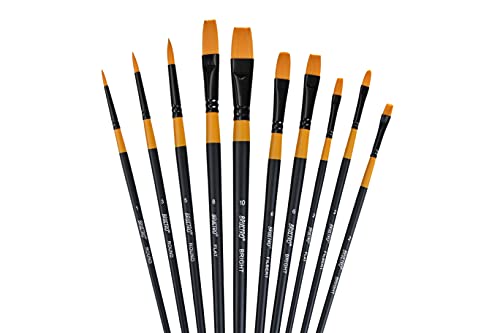 Image of BRUSTRO Technical Pen (Pack of 6) & Metallic Brush Pens - Set of 10 Color & Artists Gold TAKLON Set of 10 Brushes for Acrylics