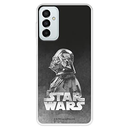 Funda para Samsung Galaxy M23 5G - M13 Oficial de Star Wars Darth Vader Fondo Negro Transparente para Proteger tu móvil. Carcasa para Samsung de Silicona Flexible con Licencia Oficial de Star Wars