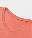 Latuza Women's Viscose Sleep T-Shirt V-Neck Pajamas Top S Coral