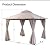 LAUSAINT HOME Outdoor Patio Gazebo 10'x10' with Expansion Bolts, Heavy Duty Party Tent & Shelter with Double Roofs, Mosquito Nettings and Privacy Screens for Backyard, Garden, Lawn, Champagne Khaki