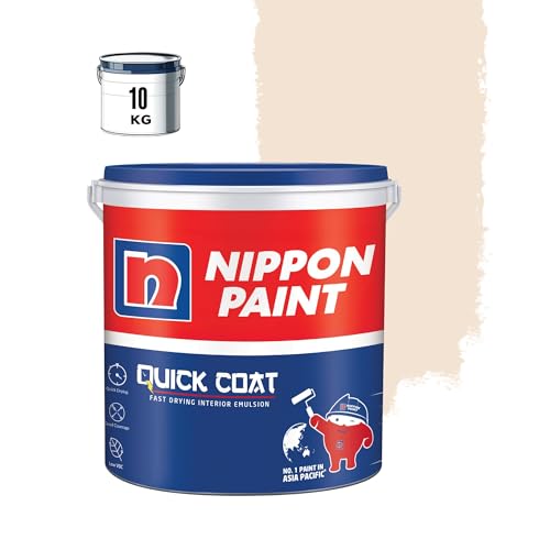 Image of Nippon Paint Quick Coat Interior Emulsion Paint - 10 KG (BARE BLUSH)-Quick Drying, Good Coverage, Low VOC-Paint for Wall, Living Room