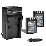 DSTE (2-Pack) LI-10B LI10B LI-12B Battery + DC82 Travel and Car Charger Adapter Compatible with Olympus Camedia C-70 C-770 C-5000 C-7000 X-3 X-500 Stylus 500 800 810 1000 Camera