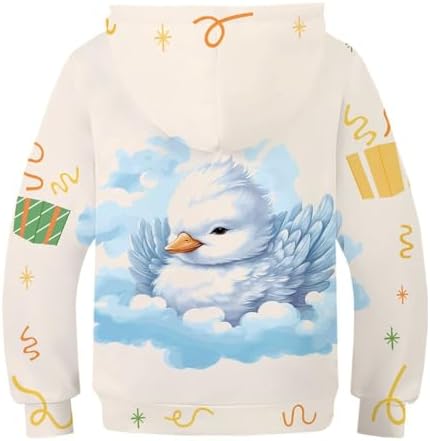 Sweat à capuche imprimé loup 3D pour garçons et filles pour l