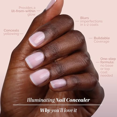 LONDONTOWN Illuminating Nail Concealer - Sheer Brightening Nail Polish & Strengthener for Yellowing, Damaged or Discolored Nails, Natural Nail Perfector, 21+ Free, 0.4 Fl Oz - Image 4
