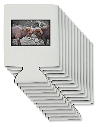 TooLoud CO Bighorn Head Butt Desaturated Can/Bottle Insulator Coolers - 12 Pieces