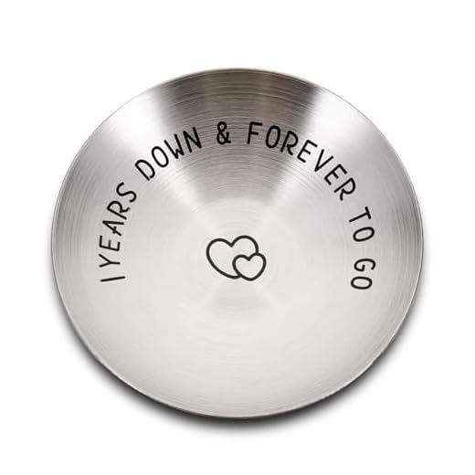 Ideias de presente de casamento de aniversário de 1 ano para ela – Presentes de aço de 1º aniversário para marido, esposa, presentes românticos de casal para namorado, namorada, suporte de anel