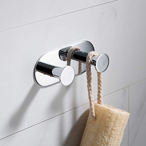 Kraus KEA-18803CH Elie Bathroom Robe and Towel, Chrome, Double Hook by Kraus - Image 7