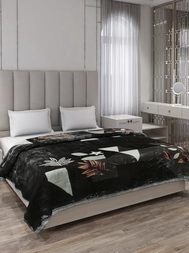 Image of Monte Carlo Double Bed Heavy Winter Blanket Moon Valley 2 Ply Box Pack 870 GSM | 4.5 KG, (240x220 CM), Bottle Green