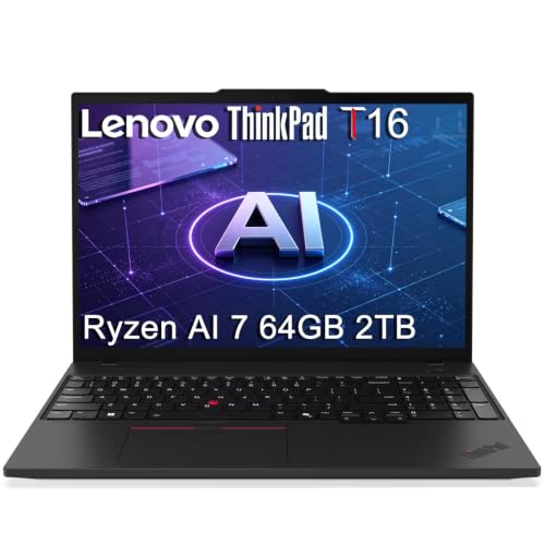 Image of Lenovo ThinkPad T16 Laptop, AMD Ryzen AI 7 PRO 350, 64GB DDR5, 2TB SSD