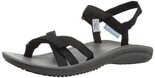 Columbia Wave Train™, Sandalias para Mujer, Negro (Black, White), 36 EU