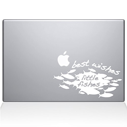 The Decal Guru 1022-MAC-13X-W Best Wishes Little Fishes �r�j�[���X�e�b�J�[ 13�C���` Macbook Pro (2016�N�ȍ~) �z���C�g