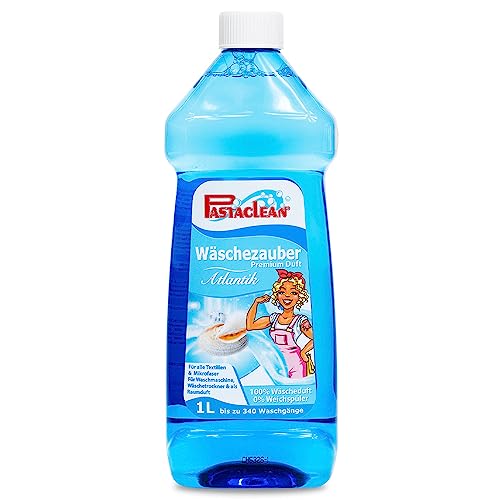 Pastaclean® 1 Liter Wäscheduft Premium Atlantik | 0% Weichspüler | Bis zu 340 Wäschen | Für alle Textilien & Mikrofaser | Wäscheparfüm für Waschmaschine, Wäschetrockner & als Raumduft