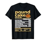 Pound Cake Nutrition Food Thanksgiving Costume Christmas T-Shirt