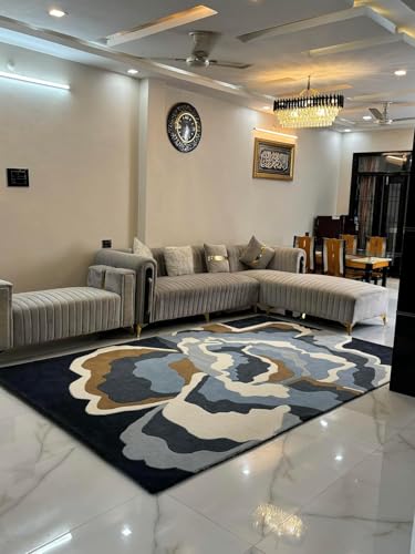 Image of Soft Pure Woolen Modern Collection Tufted Carpet for Living Room,Bedroom'Kitchen and Hall (6 X 8) Feet