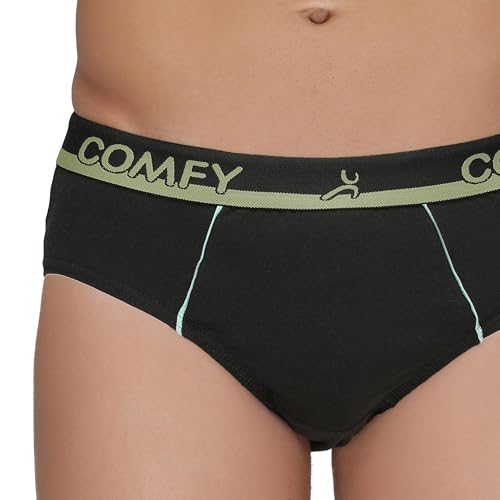 Image of Amul Comfy Men's Pure Cotton Multi Color Brief Pack of 4 (Assorted Colour May Vary)