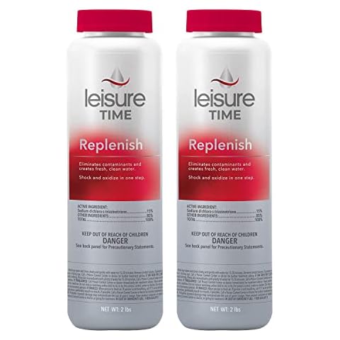 Leisure Time 45310-02 Spa Replenish Shock Oxidizer for Spas and Hot Tubs, 2-Pounds, 2-Pack Cover