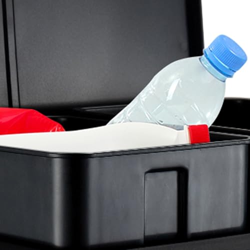 Caneca de basura rectangular con doble compartimento y tapa, 2 x 4 gal miniatura 5