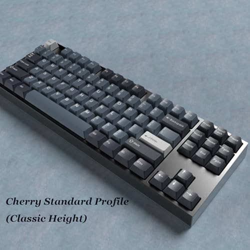 Image of surmen Classic Cherry Profile Keycaps Set, 163 Keys PBT Double Shot Gaming Keyboard Replacement Keys for Multi-Size Mechanical Keyboard (Cherry Apollo)