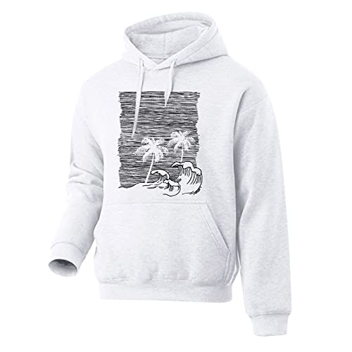 Sweat à capuche homme en velours premium avec motif imprimé au design soigné et moderne