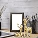 Christmas Decorative Gift 2PCS Deer Sculpture 3D Geometric Deer Ornaments Used to Set Off The Festive Atmosphere Fireplace Dining Table Living Room Decoration (Gold Smooth)