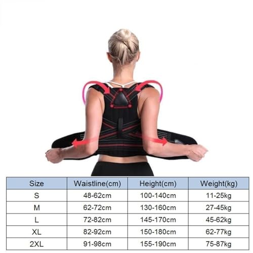 Faja lumbar y corrector de postura ajustable XXL para evitar malas posturas 8