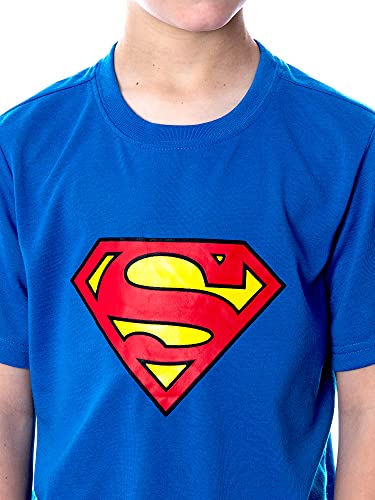 Intimo SM2019SSSB Dc Comics Big Boys' Superman Logo Short Sleeve Pajama Short Set (6/7) Blue thumb #3