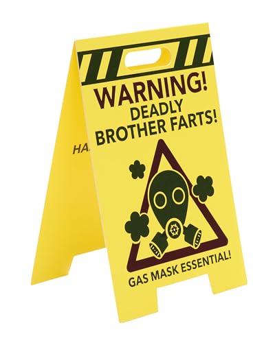 UK Greetings | Birthday Card for Brother | Happy Birthday Gifts | Him, Boys, Men | 3D Warning Sign Design | With Envelope | 155 x 235 mm
