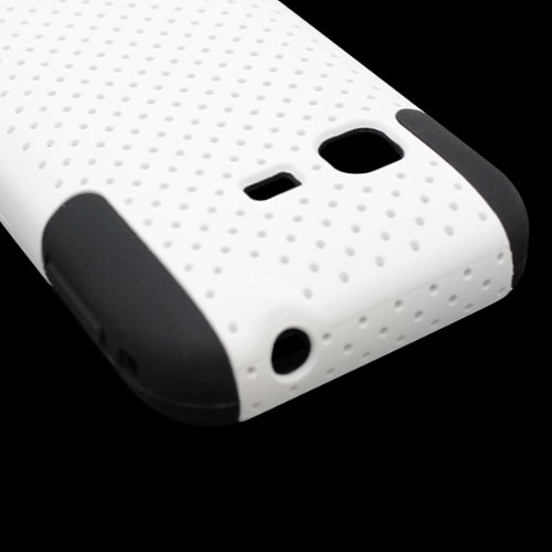 Coveron® Hard Snap-On White Pc Cover And Soft Black Silicone Skin Case For Samsung S390G Freeform M T189N [Wcg851] #TOP3
