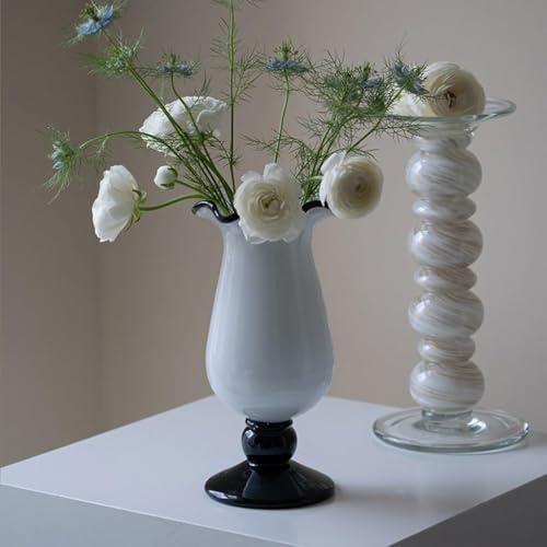 Vase en verre pour fleurs CLSDRZC pot de fleurs de table pour decoration de maison et bureau