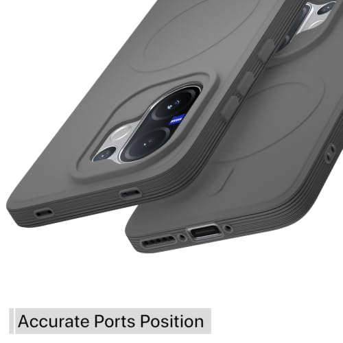 Image of Pikkme Back Cover for Vivo V60 / V60e 5G / Vivo T4 Pro Soft Matte Silicone Mag-Safe Design (Mag-Safe Not Support) Camera Protection | Slim Fit Bumper Cover (Grey)
