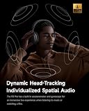 Picun F8 Pro Hybrid Active Noise Cancelling Headphones with Multiple Modes, Wireless Over-Ear Bluetooth Headphones, 140H Playtime, Customizable Sound, Head Tracking,Travel, Office, Deep Grey