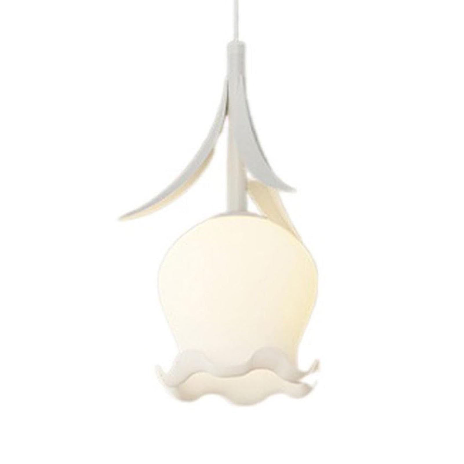 Lustre îlot de cuisine blanc suspension fleur design épuré