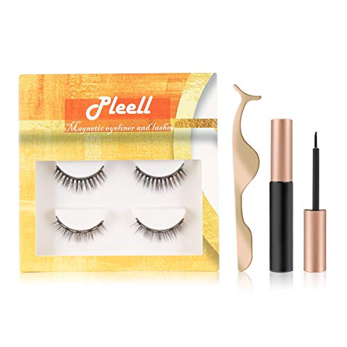 Magnetic Eyelashes with Eyeliner Kit Natural Look Waterproof and Smudge Resistant No Glue Reusable Natura Magnetic False Lashes