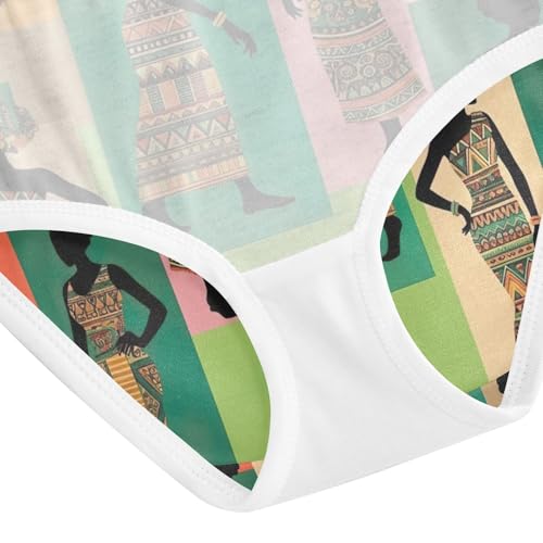 Retro Women Colorful Toddler Girl Undies, Cotton Girls Underwear, 2T–8 Years4