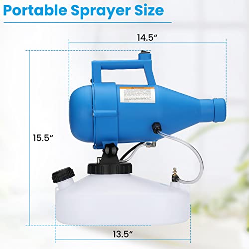 Srora Electric Portable Fogger Sprayer 4.5L (1.2 Gallon)，Electric Sprayers In Lawn And Garden，Portable Atomizer Foggers，Spray Distance Is 30 Feet，Average Droplet 30 Micron，Fogger Multi Scenario Use #TOP2