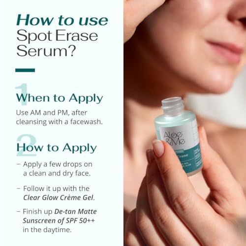 Image of Aloe&Me Spot Erase Serum, 30ml, Clinical Grade Niacinamide 10% with Orange Cape Aloe, Dark Spot Treatment for Normal to Oily Skin