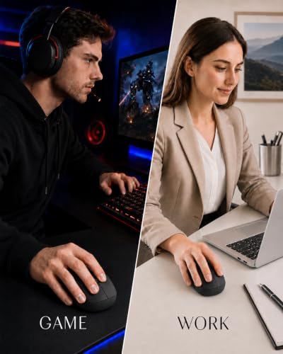 RED SAMURAI Lightweight Wireless Gaming Mouse,Ultra Lightweight 51g,Tri-Mode BT/2.4G/Type-C Wired Mouse,26K DPI Sensor,1000Hz Polling Supported,Programmable Buttons,Griptable for PC/Laptop/Mac - Image 9