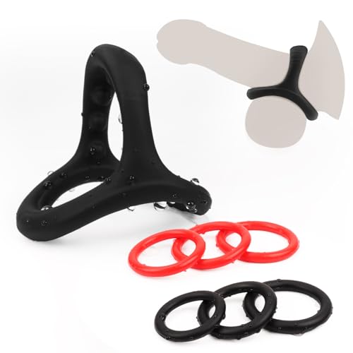 Sahunfri Cock Rings Set for Men Silicone Penis Rings with 7 Different Sizes for Erection Enhancing Adult Sex Toys for Men or Gay Couple