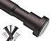 BRIOFOX Tension Curtain Rod 43-73 Inches, Rust-Resistance Shower Curtain Rod for Windows or Doorways, Bronze