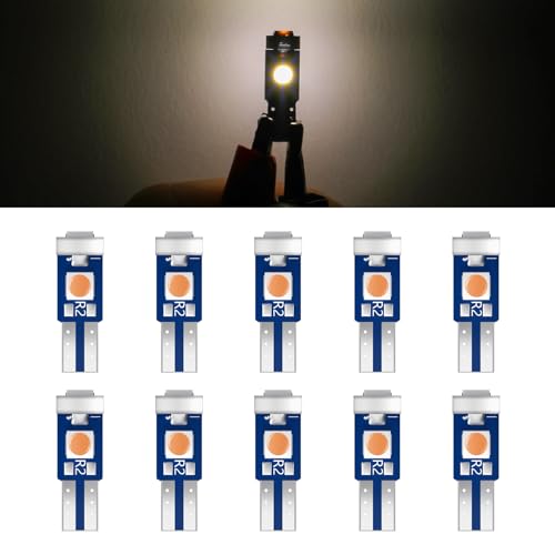 ECCPP 10x Instrument Cluster Dash Panel Lights T5-3-3030-SMD-Yellow