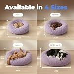 Best Pet Supplies Round Calming Dog Bed for Small, Medium & Large Dogs, Plush Donut Cuddler Pet Bed w/Raised Rim for Head, Neck Support, Anti-Slip Bottom Washable Bed - Lavender, 27 x 27 x 7.5 - Image 5