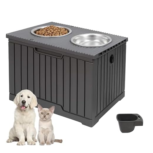 DIVCHI 2-in-1 Dog Bowl and Food Storage