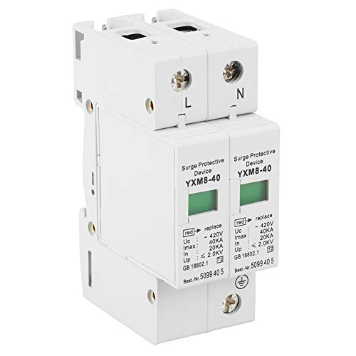 PV Protector, 220V 2P 40KA House Protective Low Voltage Arrester Device Electric System and on Loading Electrical Apparatus from Thunder and Instantaneous Over Voltage