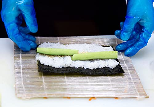 [通用] 使い捨て手袋 ビニール手袋 PVCグローブ ゴム手袋 ブルー 防疫防護 大容量100枚入り 業務用 極うす手 スマホ対応可 強靭性 家庭 掃除 介護 検品用 左右兼用 （M） 7枚目