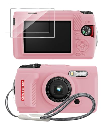Funda de silicona para cámara Olympus Tough TG-7 (Rosa)