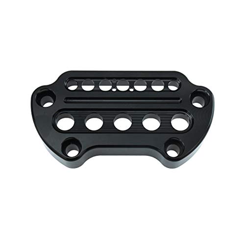 HCmotorku Abrazaderas elevadoras de barra superior para manillar de motocicleta, para Harley Sporster XL 883 1995-2023 Dyna 2006-2023, color negro